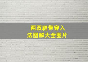 两双鞋带穿入法图解大全图片