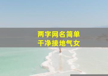 两字网名简单干净接地气女