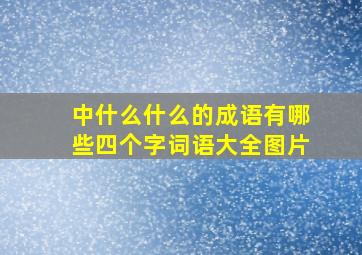 中什么什么的成语有哪些四个字词语大全图片