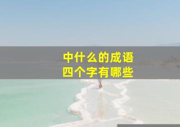 中什么的成语四个字有哪些