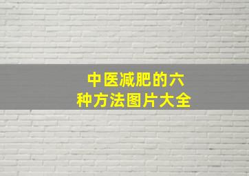 中医减肥的六种方法图片大全