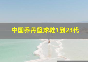 中国乔丹篮球鞋1到23代