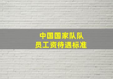 中国国家队队员工资待遇标准