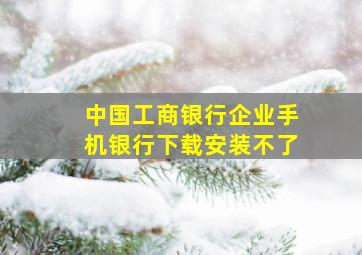 中国工商银行企业手机银行下载安装不了