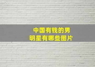 中国有钱的男明星有哪些图片