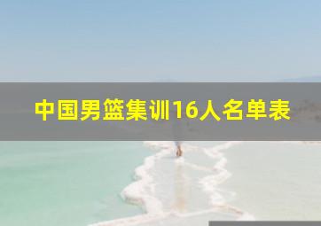 中国男篮集训16人名单表