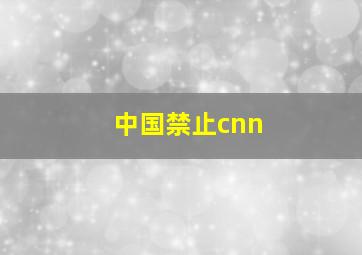 中国禁止cnn