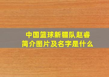 中国篮球新疆队赵睿简介图片及名字是什么