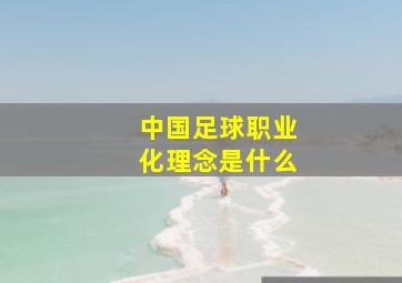 中国足球职业化理念是什么