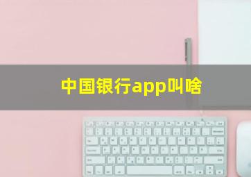 中国银行app叫啥