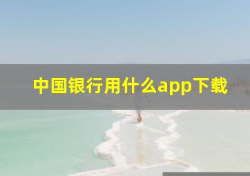 中国银行用什么app下载