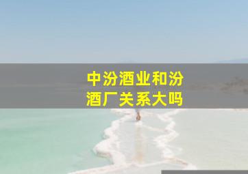 中汾酒业和汾酒厂关系大吗