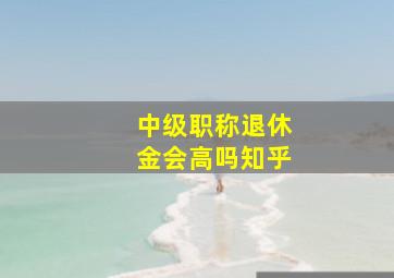 中级职称退休金会高吗知乎