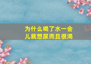 为什么喝了水一会儿就想尿而且很渴