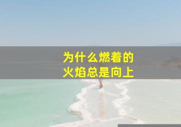 为什么燃着的火焰总是向上