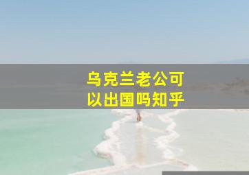 乌克兰老公可以出国吗知乎