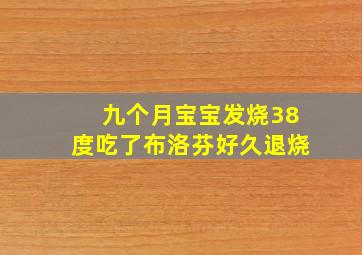 九个月宝宝发烧38度吃了布洛芬好久退烧