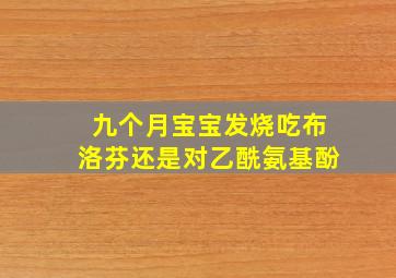 九个月宝宝发烧吃布洛芬还是对乙酰氨基酚