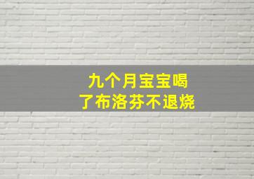 九个月宝宝喝了布洛芬不退烧