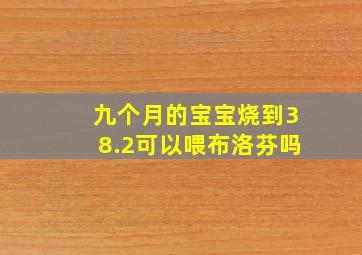 九个月的宝宝烧到38.2可以喂布洛芬吗