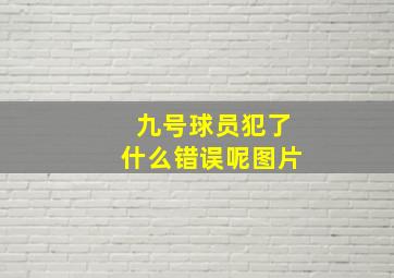 九号球员犯了什么错误呢图片