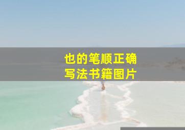 也的笔顺正确写法书籍图片