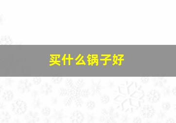 买什么锅子好