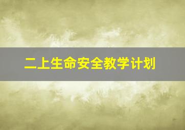 二上生命安全教学计划