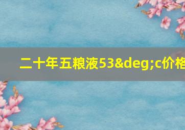 二十年五粮液53°c价格