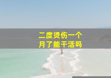 二度烫伤一个月了能干活吗