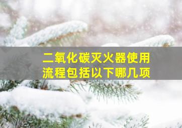 二氧化碳灭火器使用流程包括以下哪几项