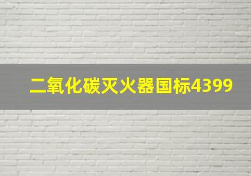 二氧化碳灭火器国标4399