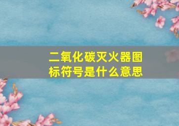 二氧化碳灭火器图标符号是什么意思