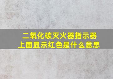 二氧化碳灭火器指示器上面显示红色是什么意思