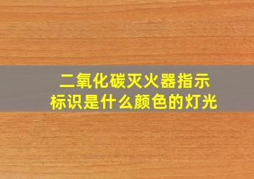 二氧化碳灭火器指示标识是什么颜色的灯光