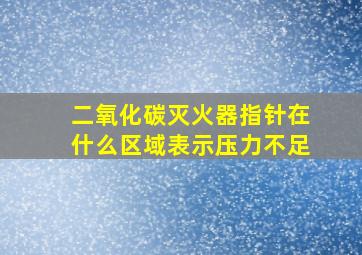 二氧化碳灭火器指针在什么区域表示压力不足