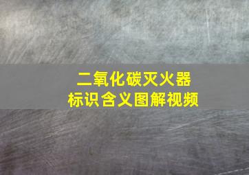 二氧化碳灭火器标识含义图解视频