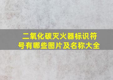 二氧化碳灭火器标识符号有哪些图片及名称大全