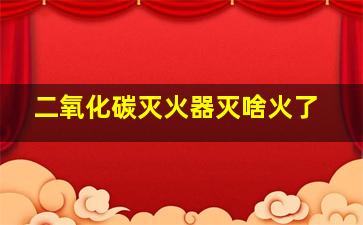 二氧化碳灭火器灭啥火了