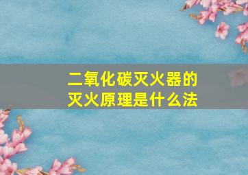 二氧化碳灭火器的灭火原理是什么法