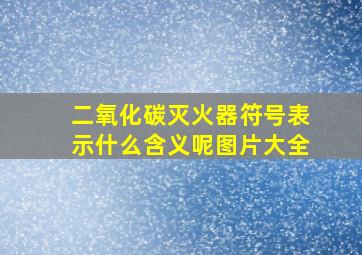 二氧化碳灭火器符号表示什么含义呢图片大全