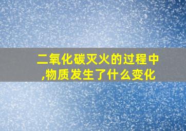 二氧化碳灭火的过程中,物质发生了什么变化