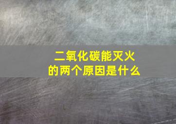 二氧化碳能灭火的两个原因是什么