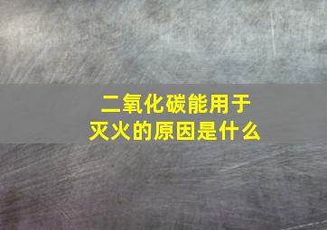 二氧化碳能用于灭火的原因是什么