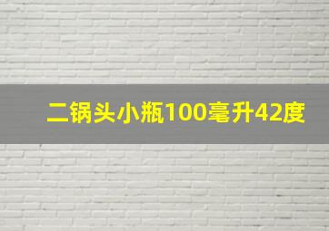 二锅头小瓶100毫升42度