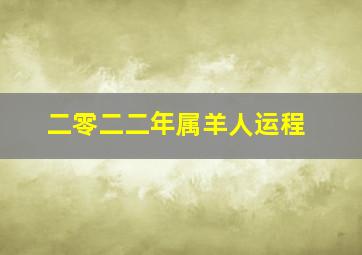 二零二二年属羊人运程