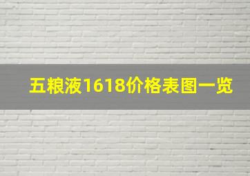 五粮液1618价格表图一览