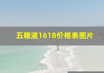 五粮液1618价格表图片