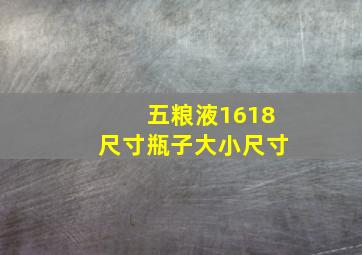 五粮液1618尺寸瓶子大小尺寸