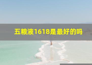 五粮液1618是最好的吗